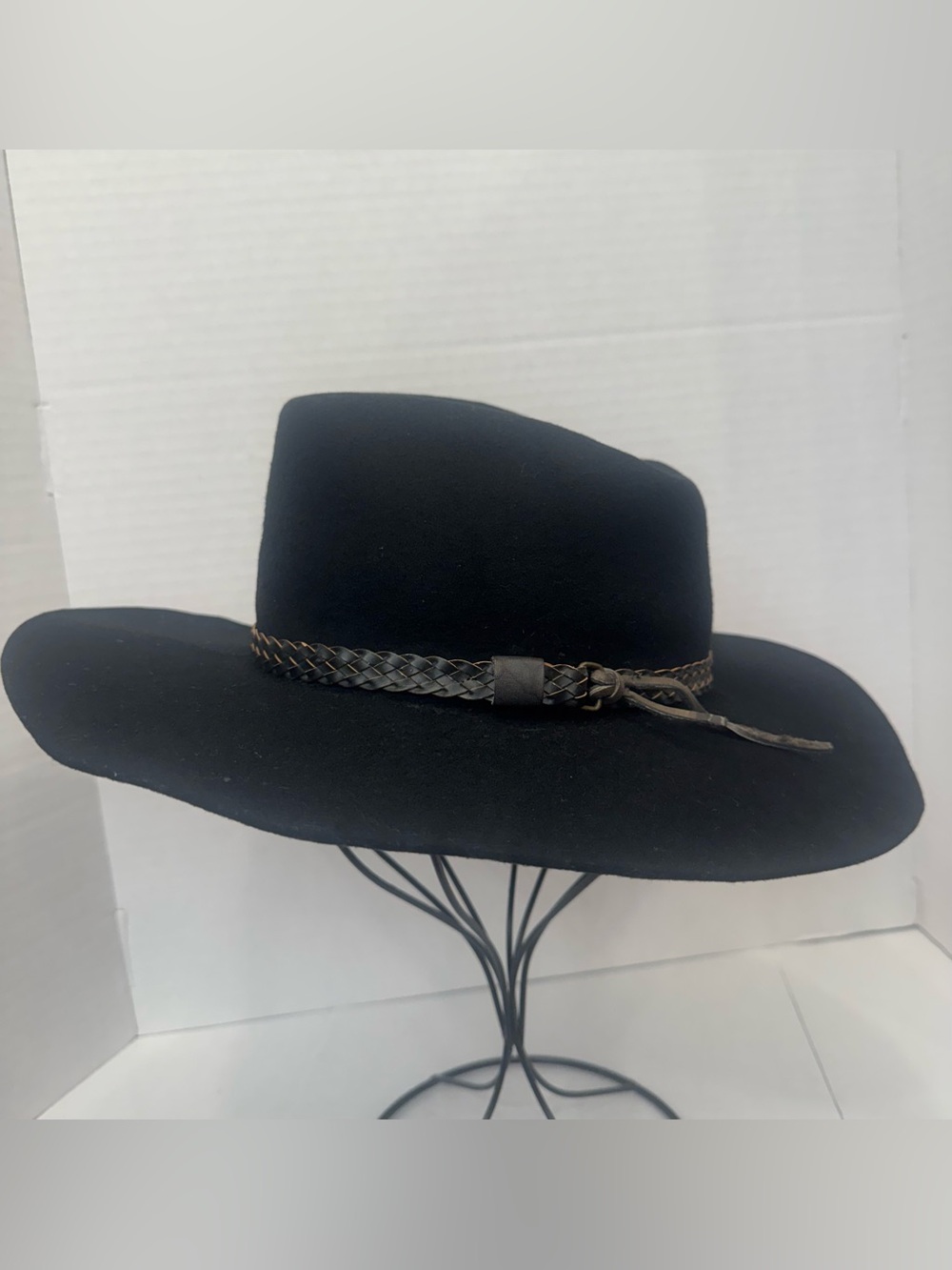 Vintage Youth S Black Wool Texas Hat Co. Cowboy Hat
